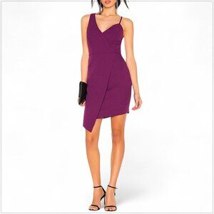 BCBGMaxazria BCBG Imperial Plum Micaila Asymmetrical Cocktail Dress NEW NWT 0